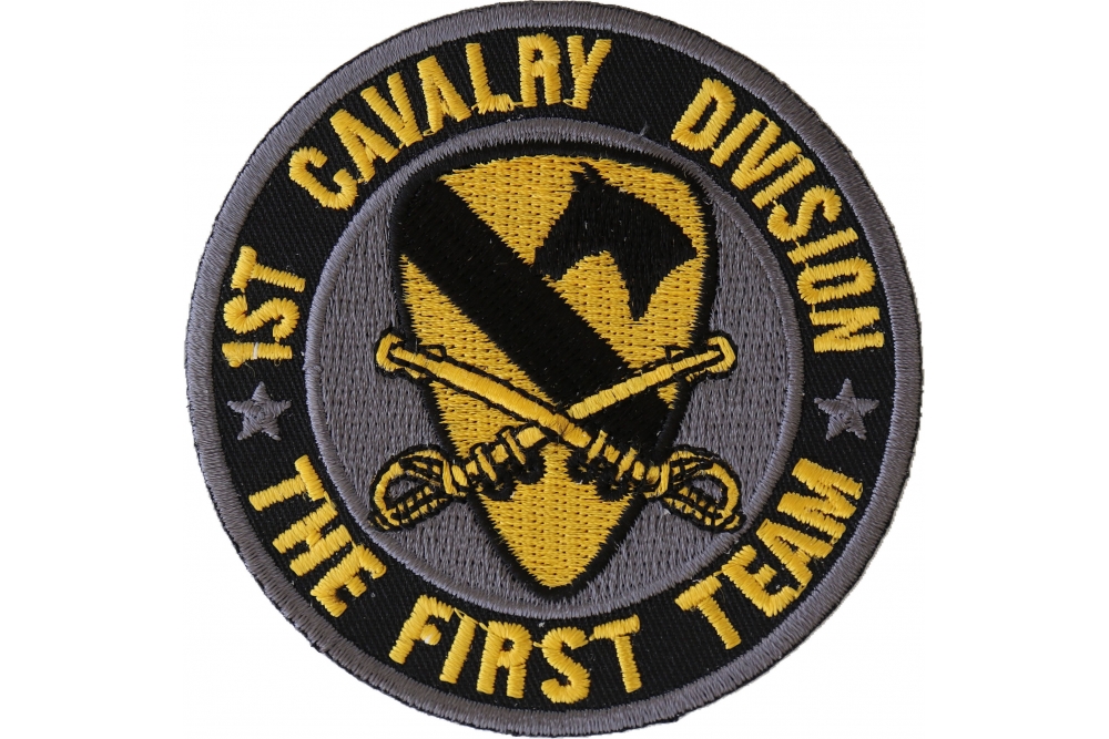 US ARMY AIR MOBILE 1ST CAV DIV PATCH CAVALRY DIVISION UNIFORM BDU SUBDUED OD BLK 