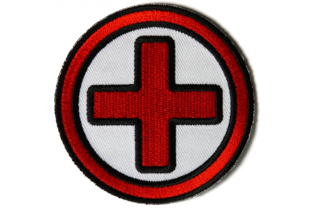 Red and Black Cross Medic Patch
