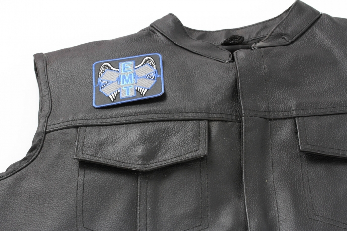  shown on leather vest