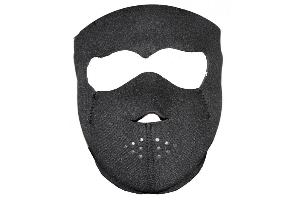 Plain Black Face Mask For Riding