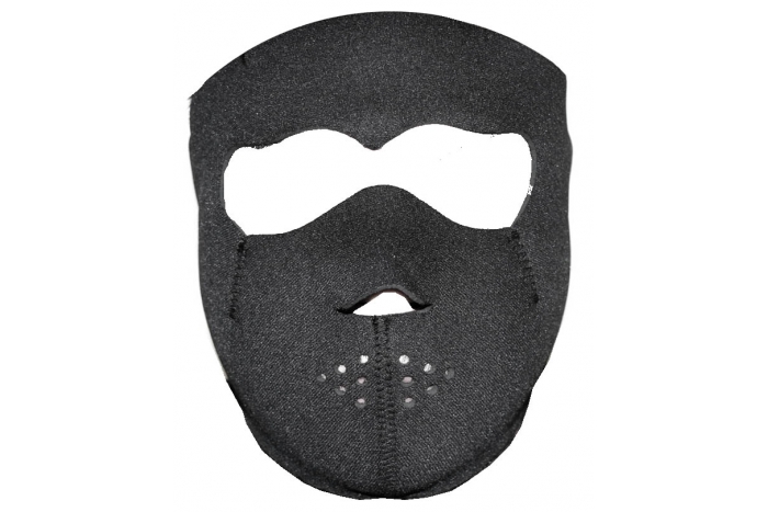 Plain Black Face Mask For Riding
