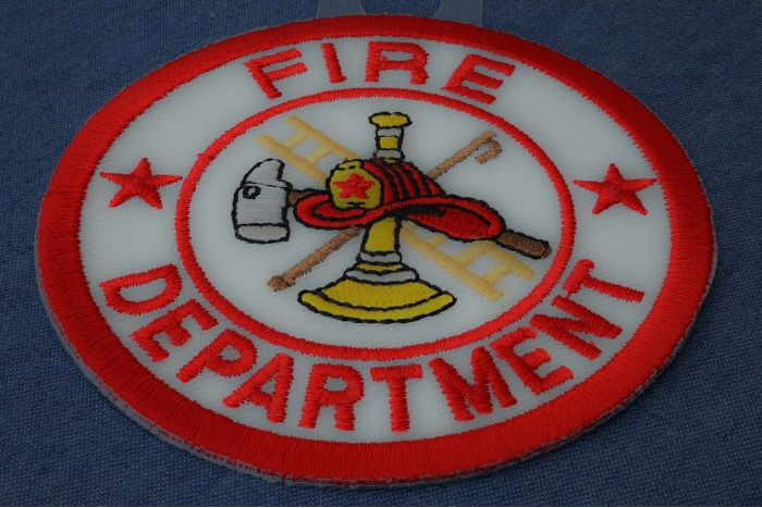 Fire Department Circle Patch diagonal view