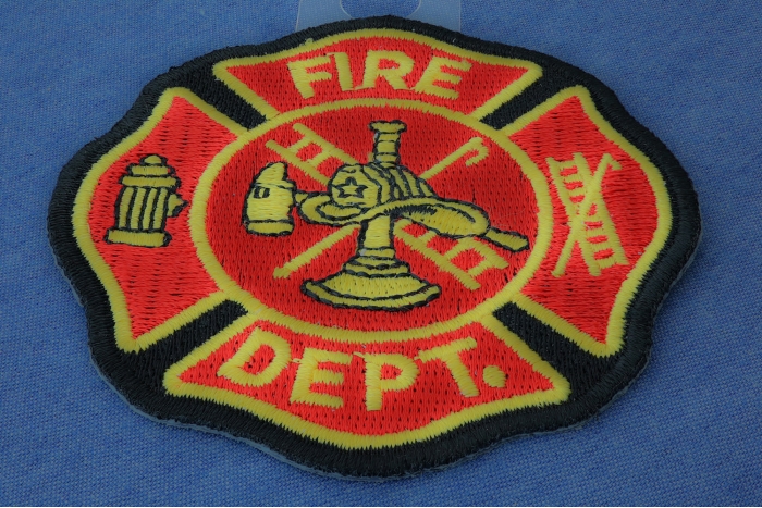 Fire Department Iron On Patch For Firemen | Embroidered Patches by ...