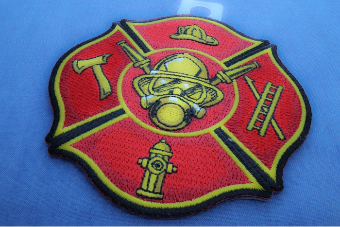 Fire Fighter Axe Ladder Hydrant Cap Patch diagonal view