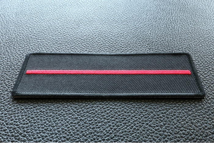 Thin Red Line Patch For Firefighters diagonal view
