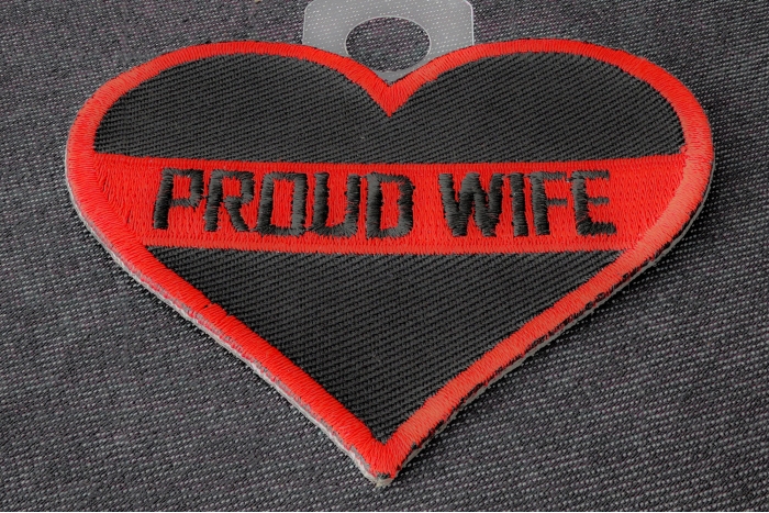 Thin Red Line Proud Wife Patch For Firefighters diagonal view