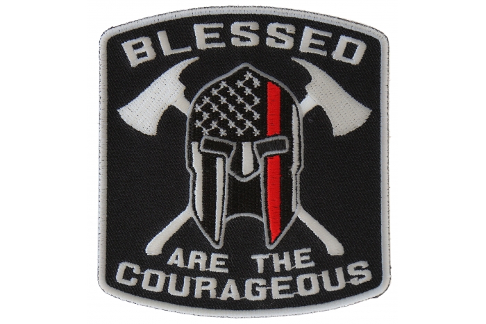 Blessed Are The Courageous Firefighter Patch