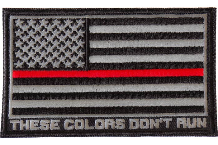 Red Stripe American Flag Patch - These Colors Don't Run