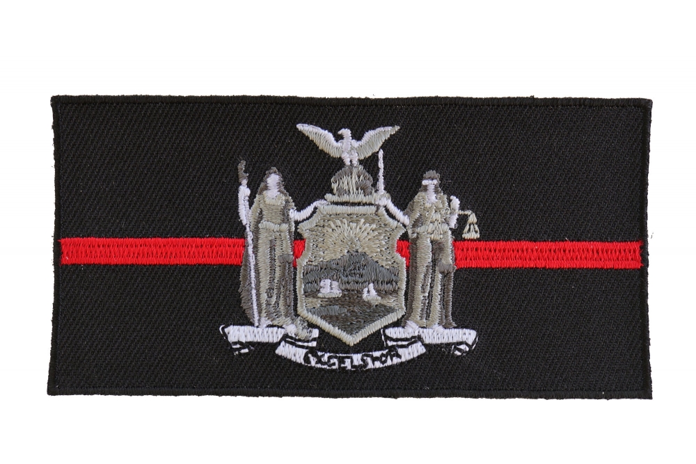 Thin Red Line New York State Flag Patch For Firefighters