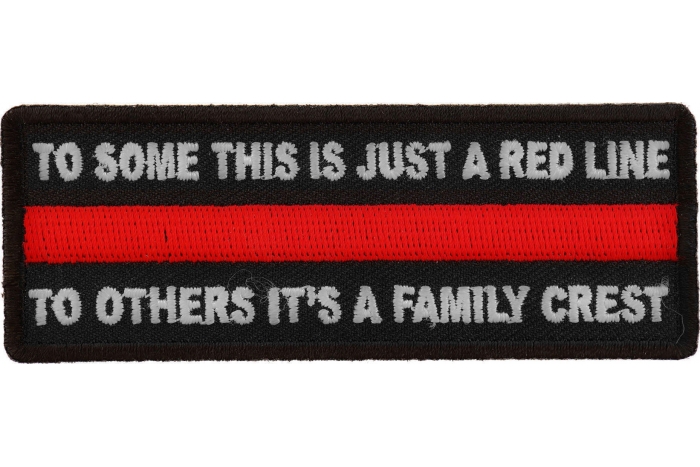 To Some This is Just a Red Line To Others It's a Family Crest Patch