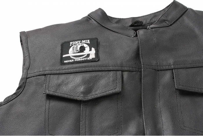 shown on leather vest