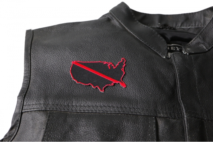  shown on leather vest
