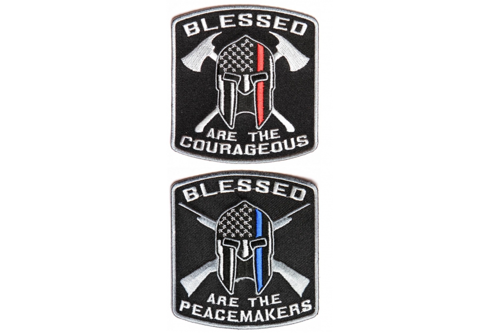 Blessed Fire Fighters and Police Officers SPARTAN Patch