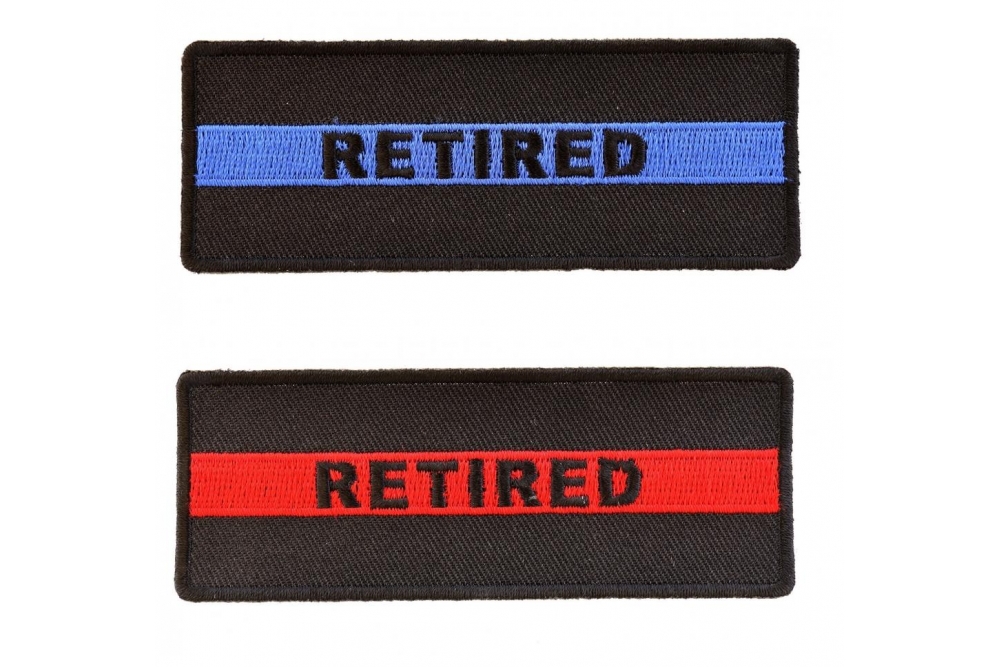 RETIRED Police Officer and Fire Fighter Patch