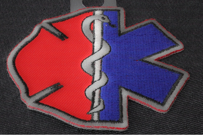 Firefighter EMT Emblems Patch diagonal view