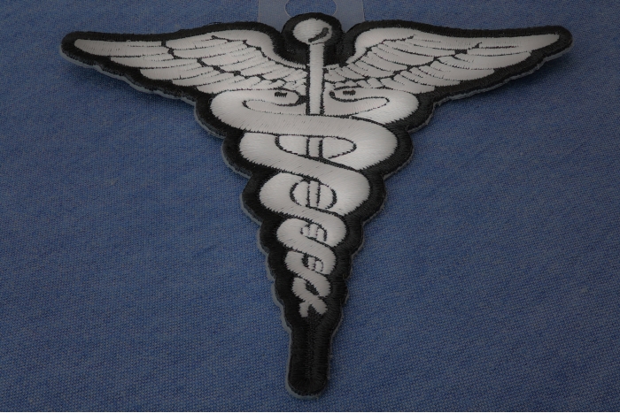 Medic Symbol Patch BW diagonal view