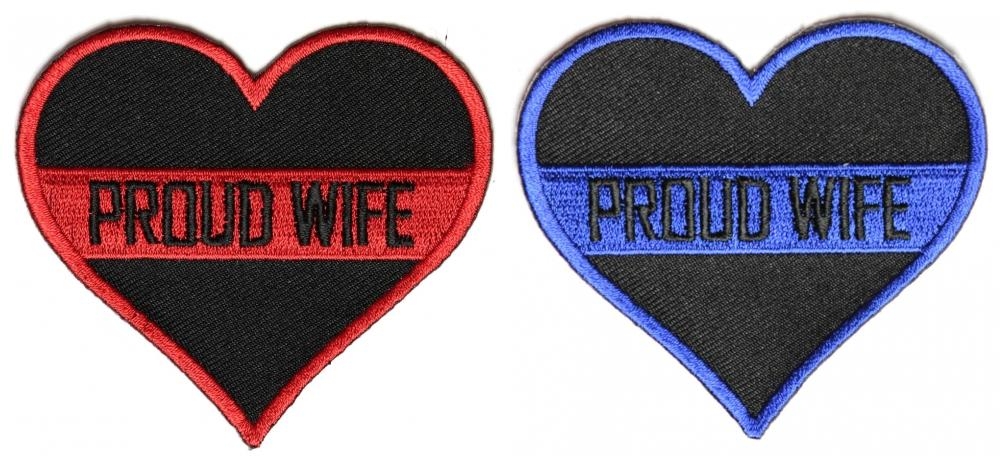 Proud Wife Patches For Police Officer and Fire Fighter Wives