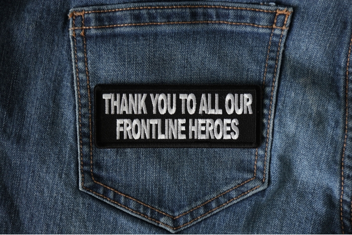 Thank you to all our Frontline Heroes Patch shown on jeans