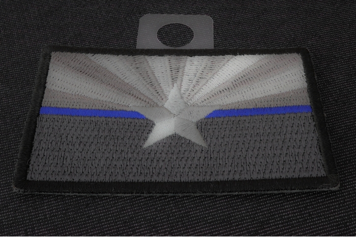 Arizona State Flag Blue Line Police Patch diagonal view