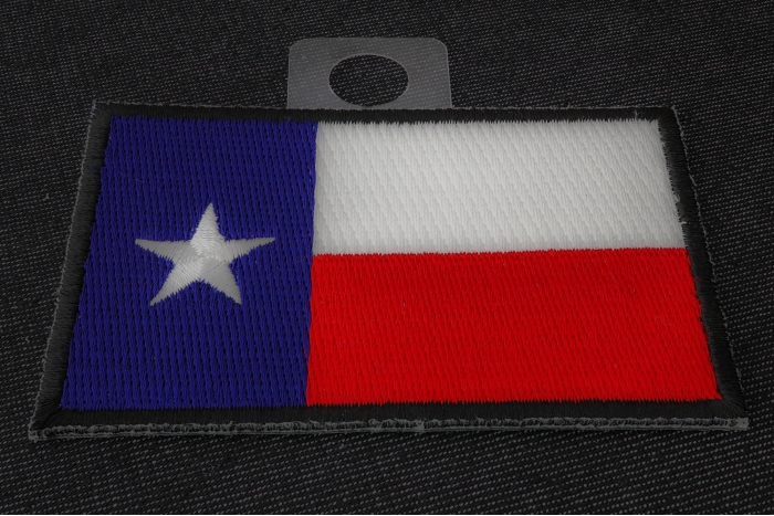 Black Border Texas Flag Patch diagonal view