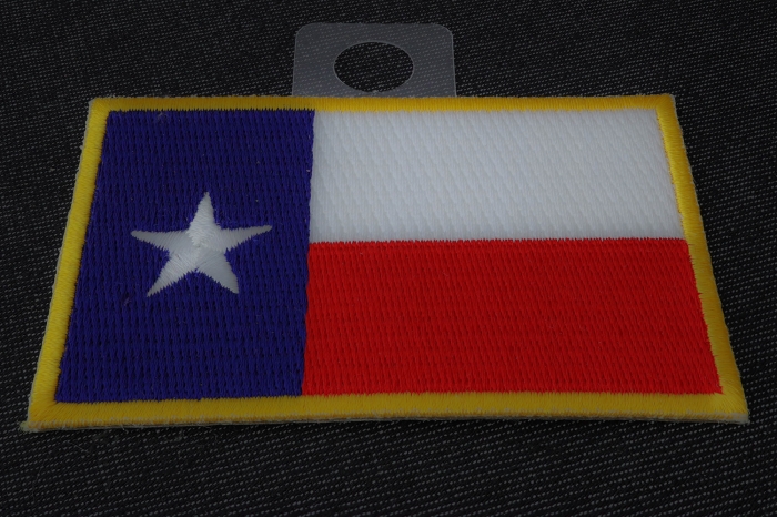 Gold Border Texas Flag Patch diagonal view