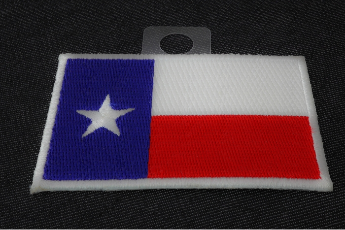 Texas Flag White Border Patch diagonal view