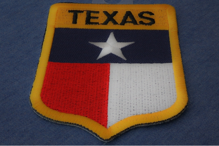 Texas Shield Patch diagonal view