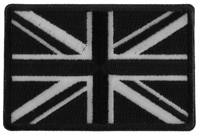 Black and White UK Flag Patch