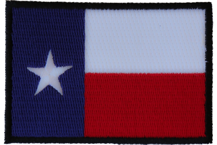Black Border Texas Flag Patch