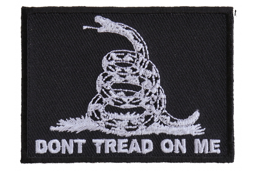 Don't Tread On Me Black White Patch  US Military Veteran Patches by Ivamis  Patches