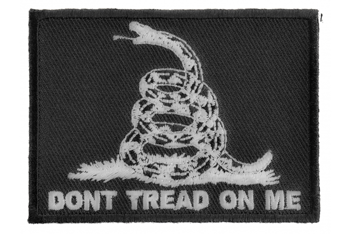 Don't Tread On Me Black White Patch