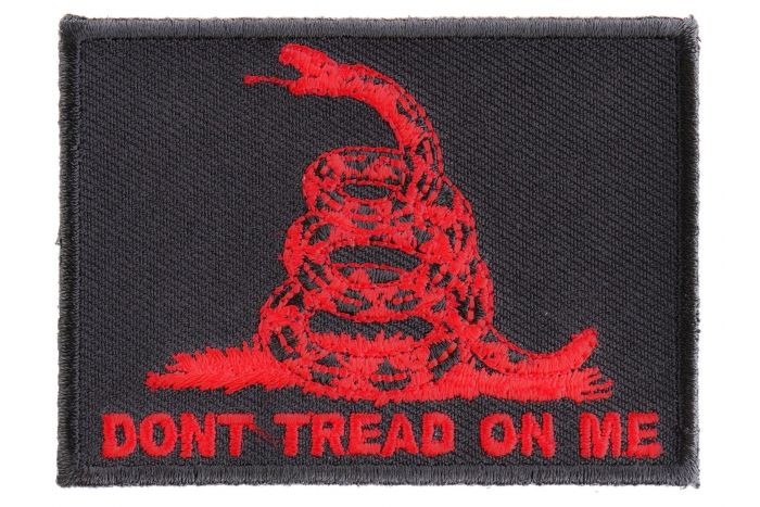 Don't Tread On Me Gadsden Flag Red Over Black Patch