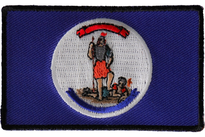 Historical Virginia Flag Iron on Patch