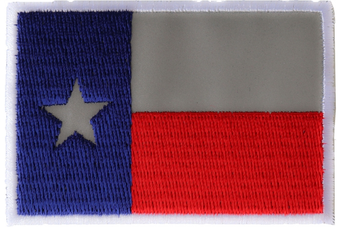 Texas Flag Iron on Patch Reflective