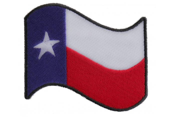 Waving Texas Flag Patch