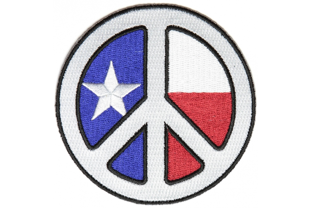White Texas Peace Patch