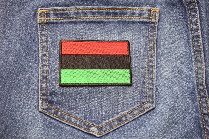 African Flag Patch shown on jeans