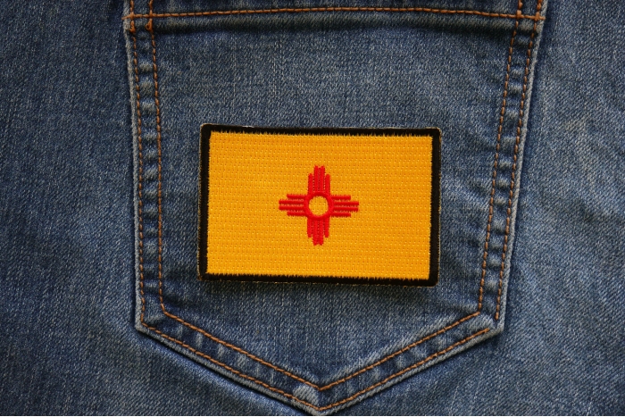 New Mexico State Flag Path shown on jeans