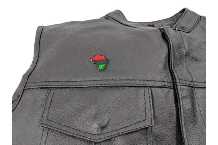  shown on leather vest