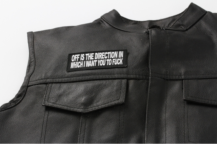  shown on leather vest
