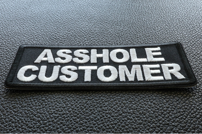 Asshole Customer Patch diagonal view