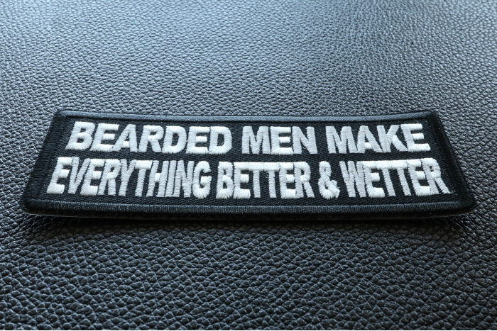 Bearded Men Make Everything Better and Wetter Patch diagonal view