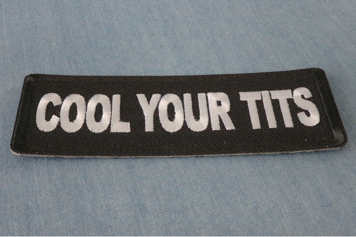 Cool Your Tits Patch diagonal view