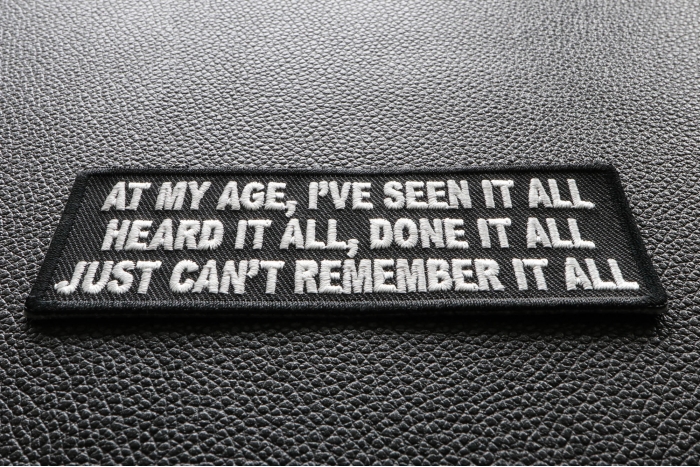 Done It All But Can't Remember It All Patch diagonal view