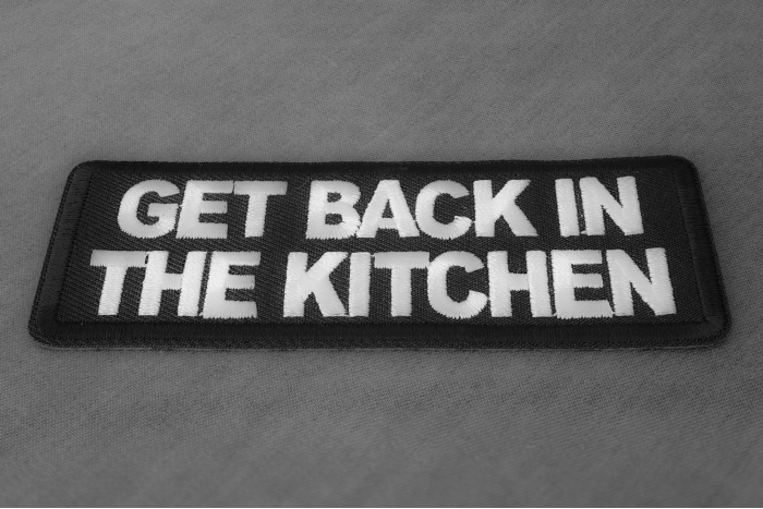 Get back in the kitchen patch diagonal view