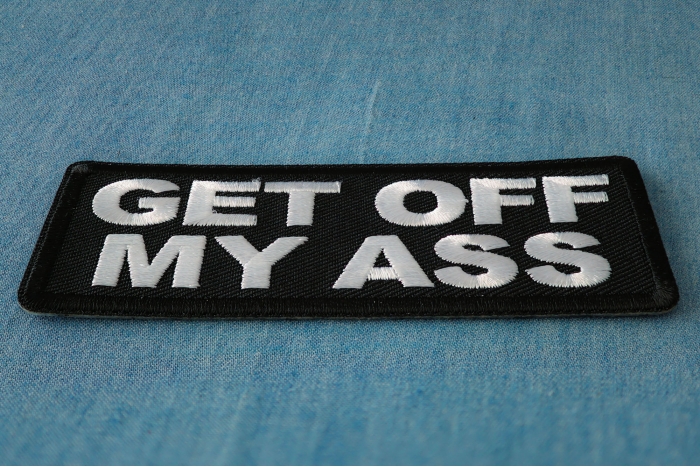 Get Off My Ass Patch diagonal view