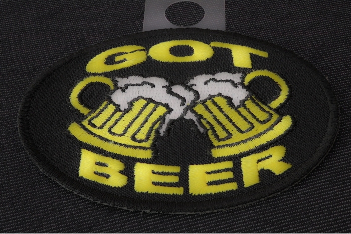Got Beer Funny Iron on Patch diagonal view