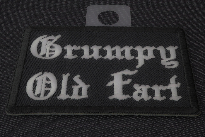 Grumpy Old Fart Funny Iron on Patch In Old English - Iron on Funny ...