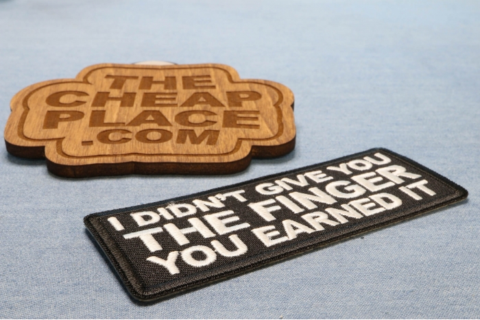 I didn't Give you the Finger You Earned it Patch diagonal view