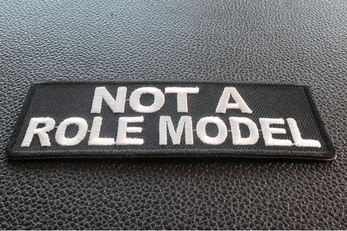 Not A Role Model Funny Patch diagonal view